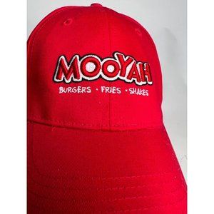 Mooyah Baseball Styled Restaurant Cap  OS Adjustable Red